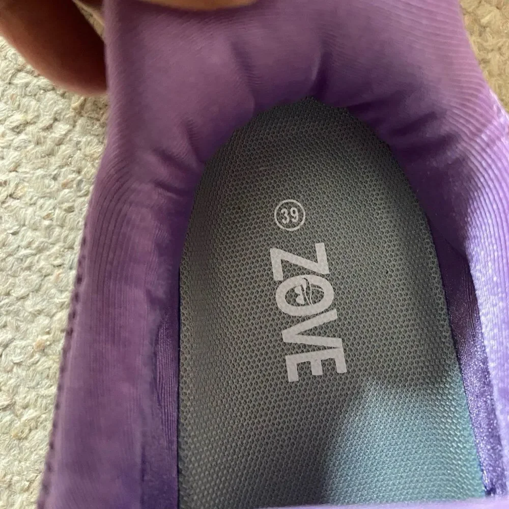 Zove Women Tennis Shoes Wide Toe Breathable Gym Workout Shoes Sz 8.5 NWT slip on